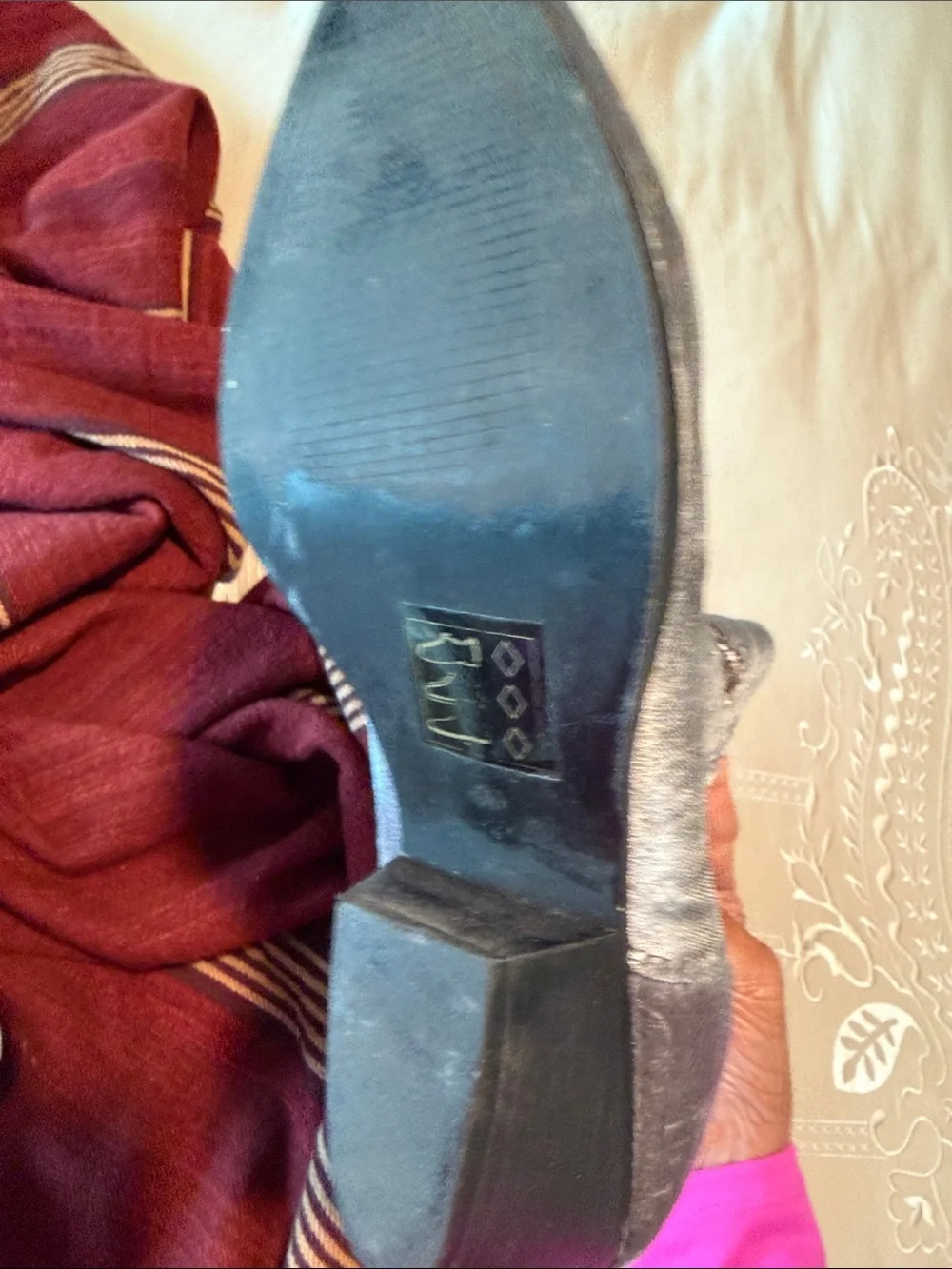 Topshop Silver Velvet Pointed-Toe Ankle Boots